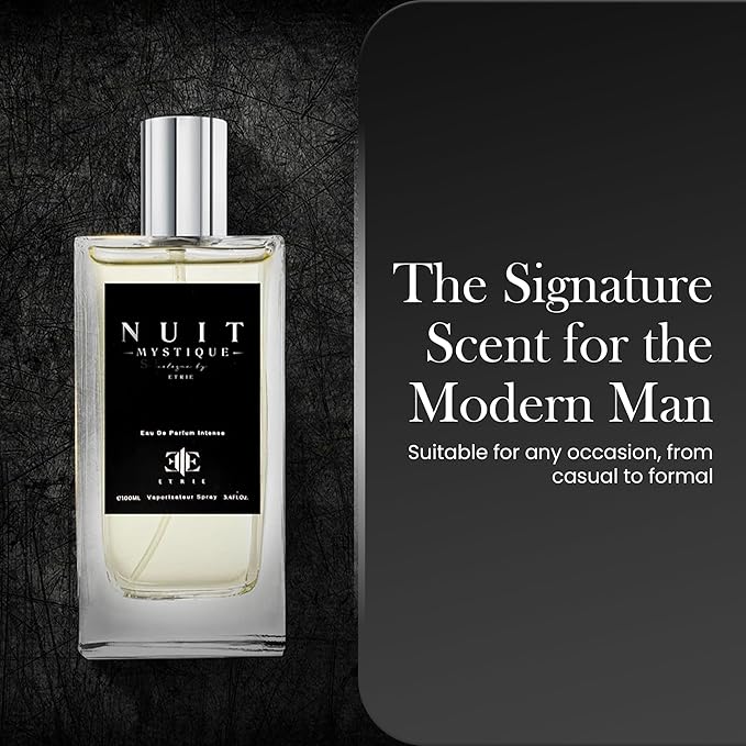 Nuit Mystique Men's Cologne Eau De Parfum 3.4 Fl Oz - Captivating Midnight Mystery & Sophisticated Scent - Long-Lasting Fragrance for Men - Ideal Gift for Him