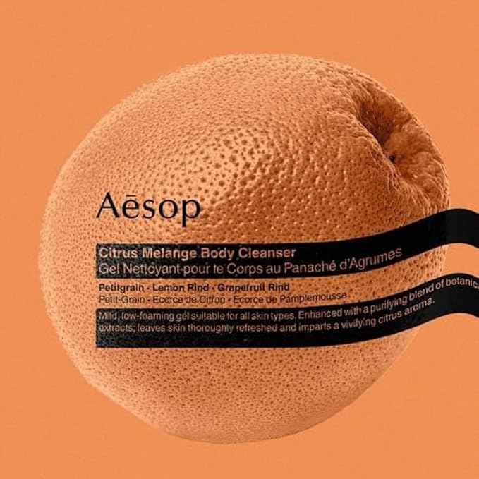 Aesop Citrus Melange Body Cleanser Refill | Gentle Low-Foaming Gel Cleanser for Skin | Citrus Aroma with Botanical Extracts | 16.9 oz / 500 mL (Pack of 3)