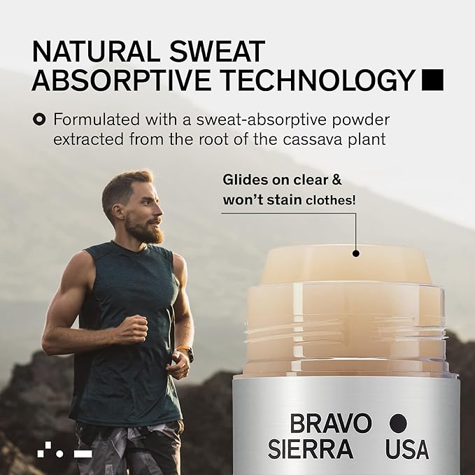 Aluminum-Free Deodorant for Men by Bravo Sierra, 2-Pack - Contains Natural Ingredients - Long Lasting All-Day Odor and Sweat Protection - Mountain Pine & Spice - Paraben-Free, Vegan & Cruelty-Free