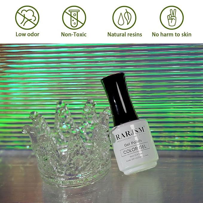 RARJSM Chameleon Glitter Gel Nail Polish Green to Blue Color Changing Pigments Gel Polish 15ML Multichrome Holographic Sparkle Shimmer Nail Gel Varnish Soak Off Curing Requires DIY at Home Salon