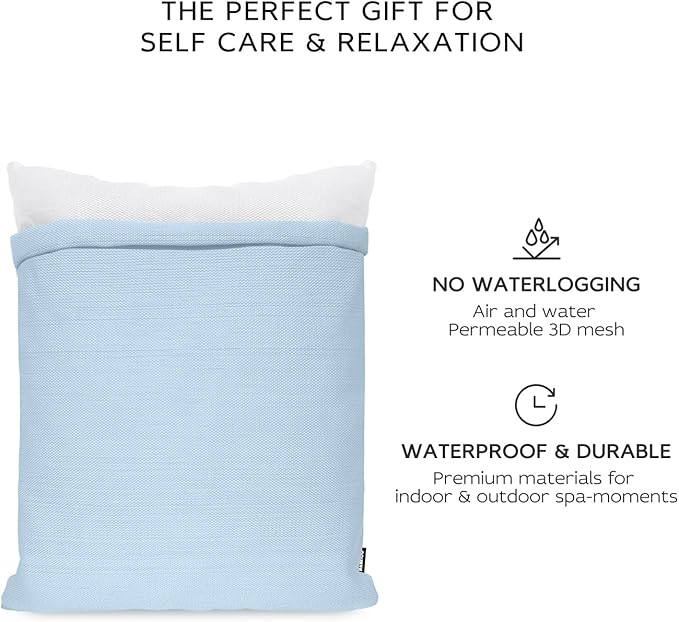 Bath Pillows for Tub Neck and Back Support,Bathtub Cushion backrest headrest Neck Pillow,tub Pillow for Bathtub,3D Mesh Core,Breathable,Quick-Drying,Ergonomic Relaxation (Blue)