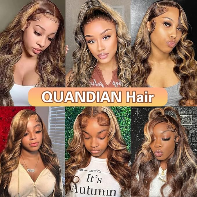 13x6 Body Wave Lace Front Wigs Human Hair Pre Plucked 180% Density 13x6 HD Lace 20 Inch P4/27 Honey Blonde Frontal Wigs Human Hair for Black Women Glueless Ombre Lace Front Wig Human Hair