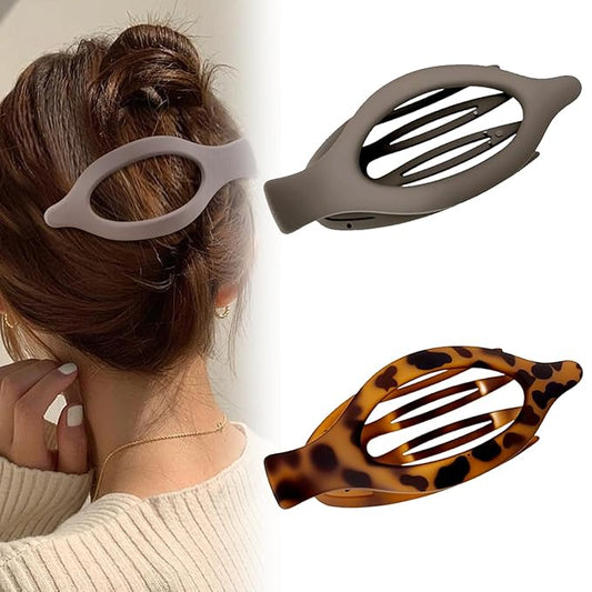 Flat Hair Clips for Women, Flat Claw Clips & Duckbill Hair Clips for Thick or Thin Hair, No-Slip Grip Hair Styling Accessories for Daily Use (Multicolor-L)