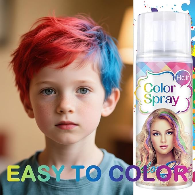 Temporary Hair Color Spray for Women and Girls, Temporary Hair Color Wax, Natural Hair Coloring Strong Style Gel Cream Hair Dye Spray for Halloween, DIY, Cosplay, Party (Black, Large)