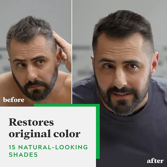 Just For Men Shampoo-In Color (Formerly Original Formula), Mens Hair Color with Keratin and Vitamin E for Stronger Hair - Dark Blond/Lightest Brown, H-15, Pack of 2