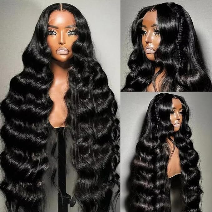 BELE Full 13x6 Body Wave Lace Frontal Wigs 180 Density Pre Plucked Bleached Tiny Knots HD Transparent Lace Front Wig Upgraded 14A With Baby Hair 18 Inch