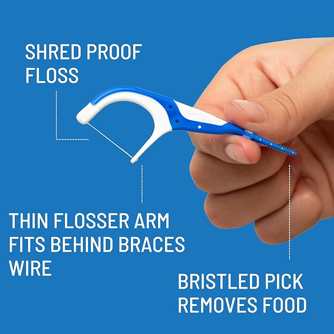 OrVance Braces Flosser - Designed for Braces for an Easy & Effective Clean, Ultra Strong Floss - 40 Count (Pack of 4)