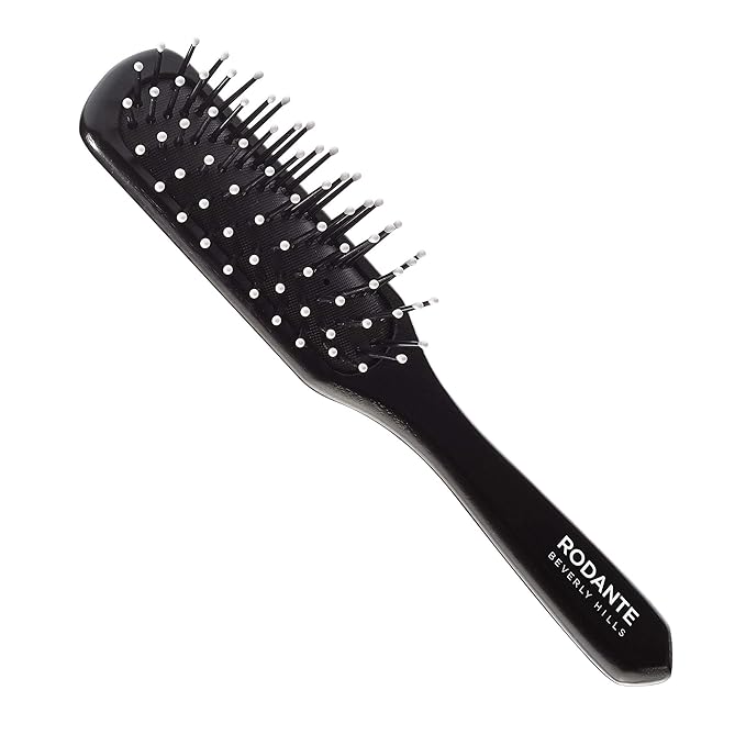Wooden Hair Styling Hairbrush | Scalp Massage Hair Brush for Hair Detangling, Men Travel Gym Hair Brush Black Color