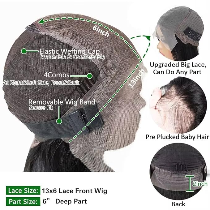 FB/27 Balayage Highlight Lace Front Wig Human Hair 13x6 HD Lace Front Wigs Human Hair Body Wave Wig 180% Density Glueless Wig for Black Women Colored Wigs Human Hair 20 Inch Highlight Wig