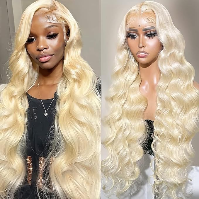 613 Lace Front Wig Human Hair Blonde Wig Human Hair 13x4 Body Wave Lace Front Wigs 180 Density 613 Body HD Lace Frontal Wig Glueless Wigs Human Hair Pre Plucked 38 inch