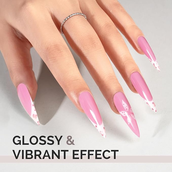 MelodySusie 0.5fl oz Rose Pink Gel Nail Polish, Nails Soak Off UV LED Peachy Pink Gel Polish Gift for Women Nail Art Manicure Salon DIY Nail Design Decoration at Home-A2611
