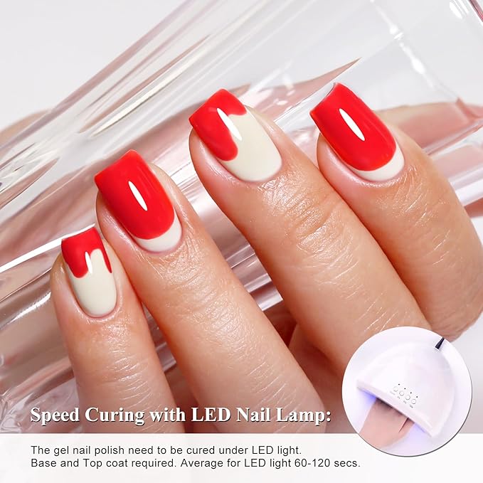Imtiti Gel Nail Polish, 1Pcs Yogurt White Soak Off UV LED Gel Polish, Long Lasting, Nail Art Manicure Salon DIY at Home for Spring and Summer (0.34 Fl Oz-520)