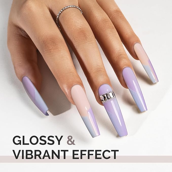 MelodySusie Pastel Purple Gel Nail Polish,0.5fl oz Nails Soak Off UV LED Light Purple Gel Polish Gift for Women Nail Art Manicure Salon DIY Nail Design Decoration at Home-1744