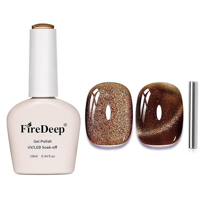 10ml Hema Free Brown Cat Eye Gel Nail Polish Glowing Amber Color Glitter Gel Polish with Magnet Soak Off Manicure Art DIY Salon