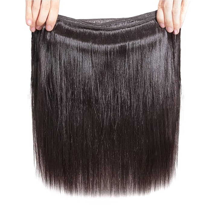 Straight Bundles Human Hair Bundles 22 24 26 Inch Human Hair Bundles 12A Unprocessed Virgin Brazilian Hair Bundles 3 Bundles Human Hair Extensions Natural Color