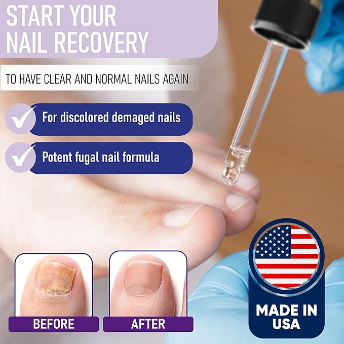 ZanaQuick Extra Strength Toenail & Fingernail Repair Drops - Nail Care Renewal for Thick, Damaged & Discolored Nails - 2 Pack