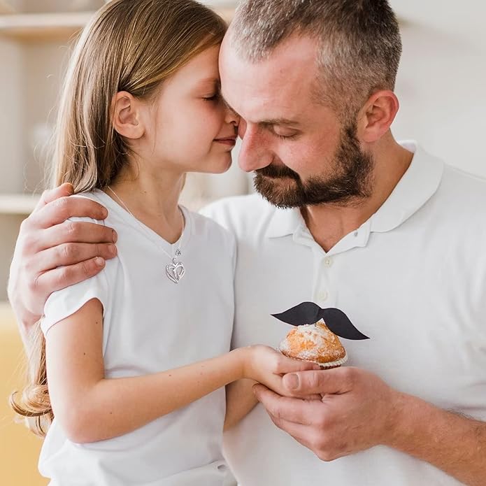 Iefil To My Daughter Necklace, Daughter Gifts, Sterling Silver Heart Initial Necklaces for Women
