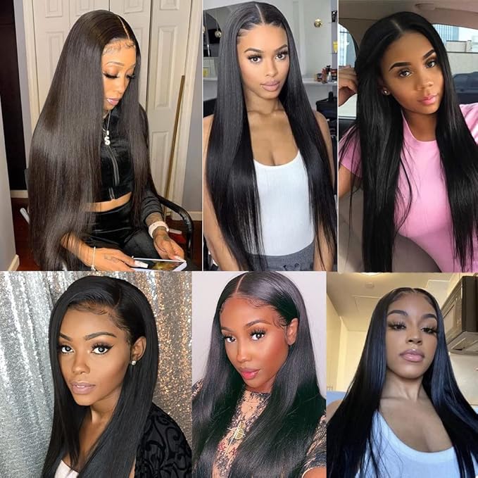 Straight Human Hair Bundles Brazilian Straight Bundles Human Hair 18 20 22 inch Natural Black Color