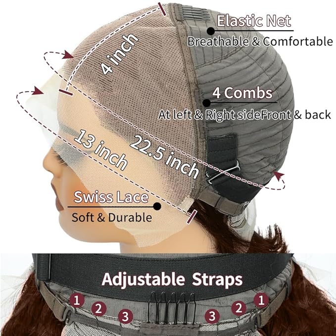 LICHANG Bob Chocolate Brown 13x4 Straight HD Transparent Lace Front Wig 200% Density 14 Inch