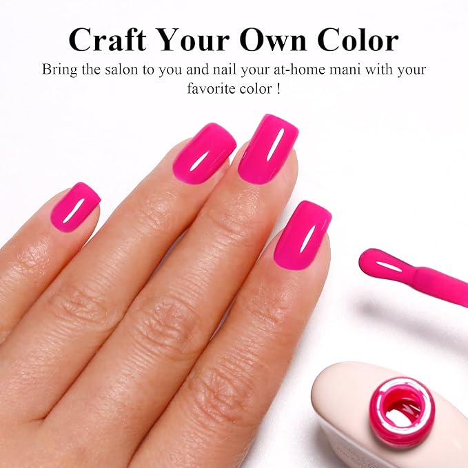 Imtiti Rose Gel Nail Polish, 1Pcs Jelly Rose Red Soak Off UV LED Gel Polish, Long Lasting, Nail Art Manicure Salon DIY at Home for Spring and Summer (0.34 Fl Oz-953)