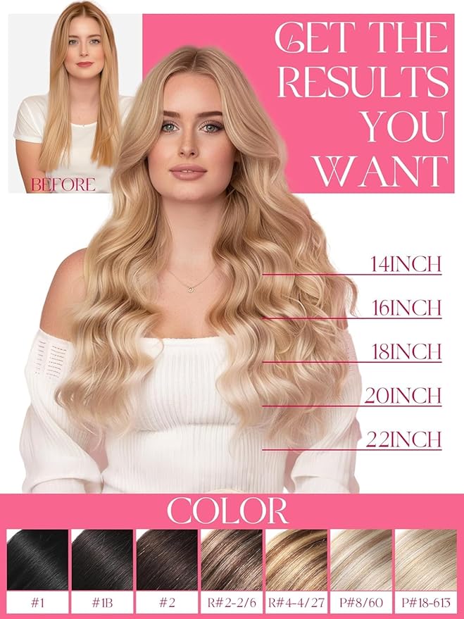 Lacer Brown Hair Extensions Real Human Hair 18 Inch OVO Butterfly Weft Hair Extensions Darkest Brown Seamless Micro Bead Double Layered OVO Extensions 100G 31.5"(80cm)