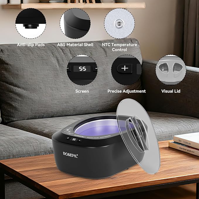 Intelligent Paraffin Wax Machine for Hands & Feet -3000ml Pro Wax Warmer with Full-Automatic, Safe & Easy Use| 6 Pcs Wax Included | Spa-Grade Bath for Home & Salon