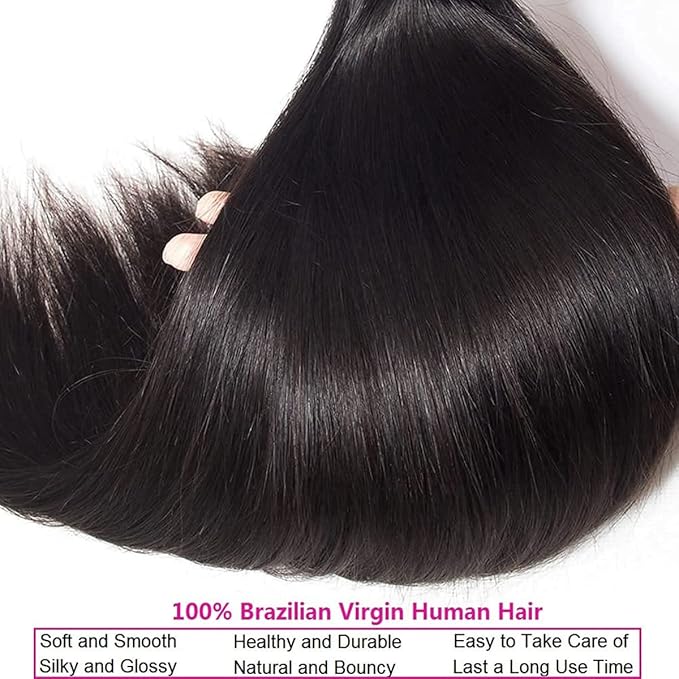 Human Hair Bundles Straight Hair Bundles 26 28 30 Inch Brazilian 100% Unprocessed Virgin 3 Bundles Human Hair for Black Women