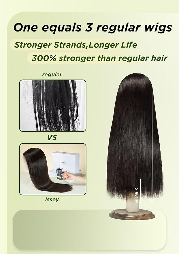 Straight 13x6 SKINLIKE HD Lace Frontal Wigs 18 Ince 100% Raw Human Hair for Women，250 Density，Real Cambodian Glueless Wigs Human Hair for Women Triple Lifespan Than Regular Hair