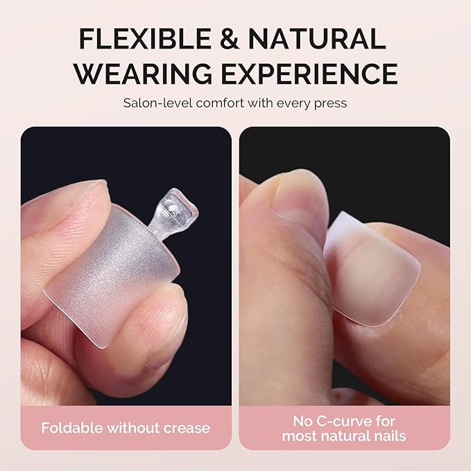 MelodySusie Square Toe X Nail Tips - 300Pcs 15Sizes Clear Acrylic, Full Matte Full Cover Press on Nails for DIY Extension & Salon Use,Pre-Shaped for Long-Lasting Manicure