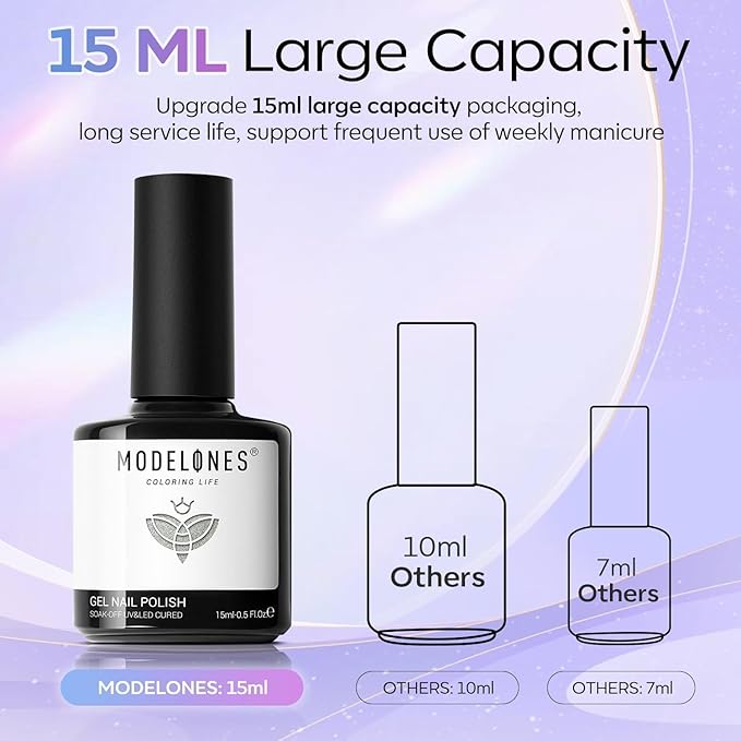 modelones Cat Eye Rainbow Gel Nail Polish Silver Glitter Holographic Glass 9D Cat Eye Gel Polish with Magnet Stick Soak Off U V Nail Lamp Summer Nail Art Top Coat Manicure Salon DIY Home 15 ML