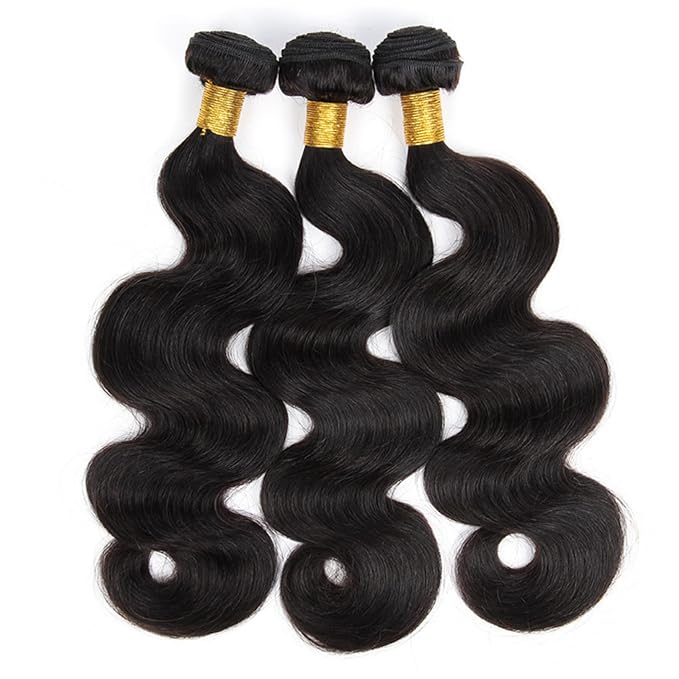 Brazilian Body Wave Bundles Human Hair 100% Unprocessed Virgin Human Hair Bundles Body Wave Natural Black Machine Double Weft Bundle