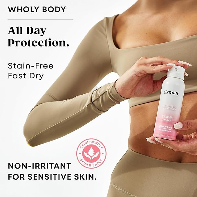 Gymati Fitness Body Deodorant Spray Aluminum Free - Women - Pack of 2
