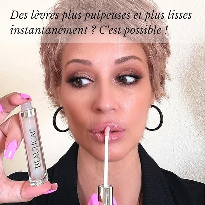 Instant Lip Plumper, Hydrating Lip Serum with Hyaluronic Acid, Guarana & Horse Chestnut Extract, Non-Sticky Moisturizing Lip Plumping Glossm, Anti-Aging Lip Care, 5ml