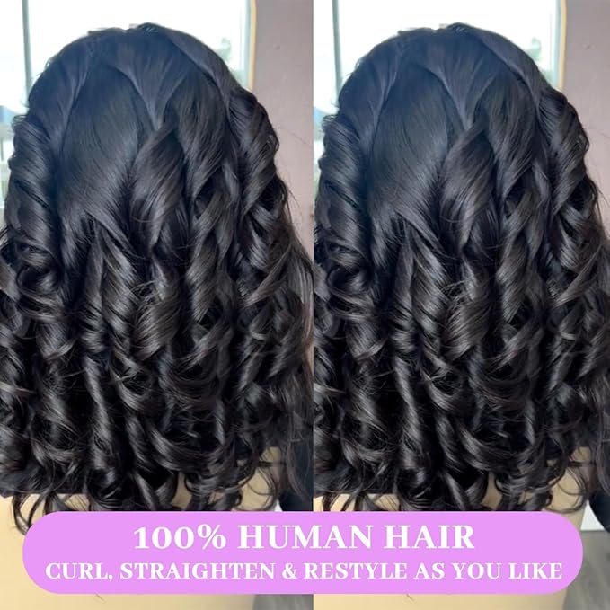 20 22 24 Inch Real Human Hair Bundles Body Wave 3 Bundles Unprocessed Natural Black Remy Body Wave Brazilian Virgin Cambodian Hair Wavy, 1b, No Tangle No Shedding, True to Length