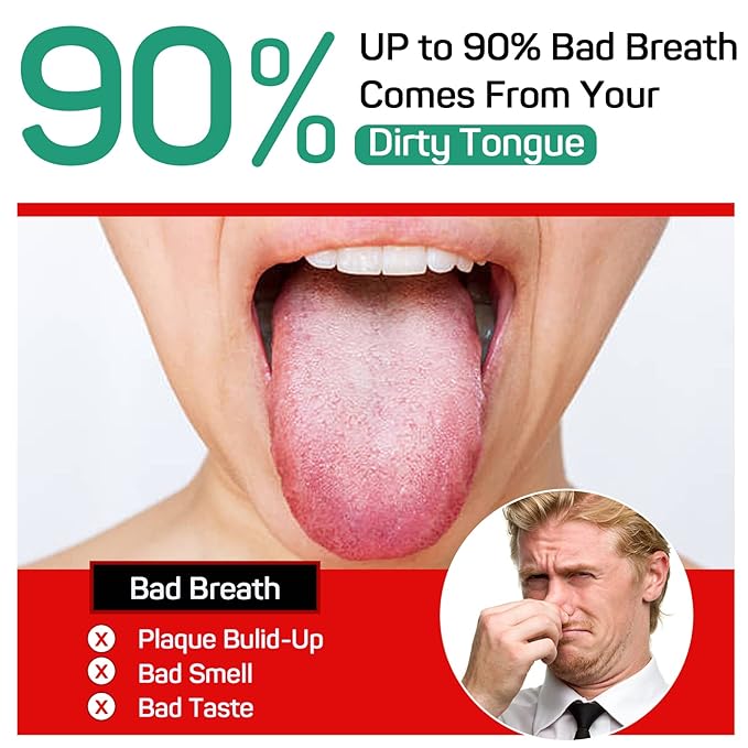 RONAVO Tongue Scraper for Adults (4 PC), Metal Tongue Scraper Rustproof (Travel Cases Included) Reduce Bad Breath, Tounge Scrappers Oral Care, Easy to Use & Wash, 2 Colors