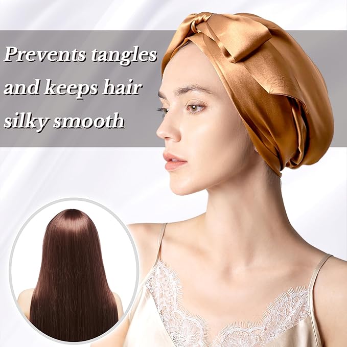 DAISYSILK 100 Pure Mulberry Silk Hair Bonnet for Sleeping Silk Hair Wrap for Women
