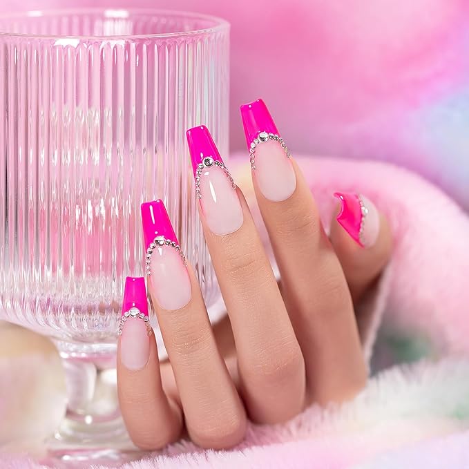 RARJSM Hot Pink Jelly Gel Nail Polish Sheer Clear Bright Pink Gel Nail Polish Transparent Neon Pinky Pastel Nude Nail GelPolish Varnish Curing Requires LED UV French Manicure Soak Off for Home Salon