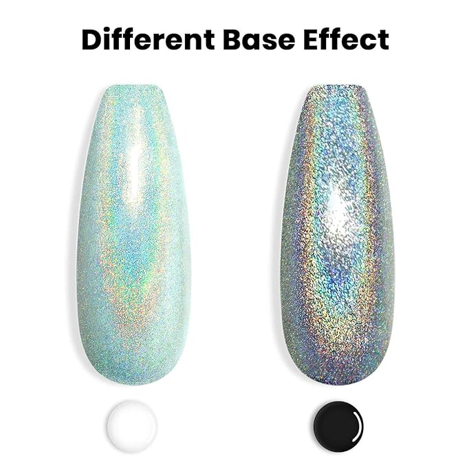 RARJSM Nail Gel Polish Holographic Green Nail Gel Polish Spring Summer Colors Nail Art Nail Polish Curing Requires Soak Off 7.5ML DIY Nail Art