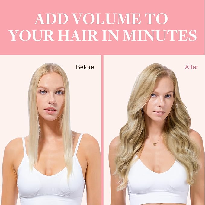 GOO GOO Clip in Hair Extensions Real Human Hair, Remy Human Hair Extensions Clip ins for Women, Natural Human Hair, 20 Inch 160g 7Pcs, 8A/22 Medium Brown Highlighted Golden Blonde