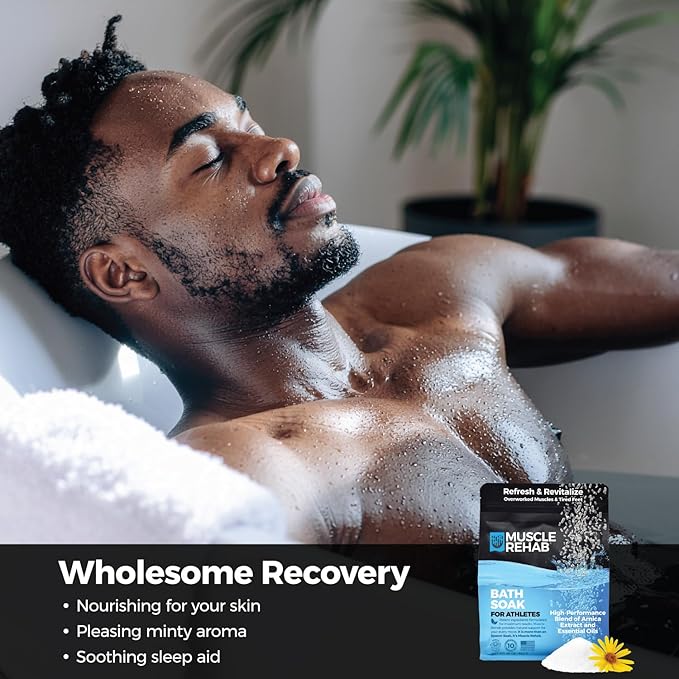 Recovery Soak | Epsom Salt with Arnica & Turmeric for Faster Muscle Recovery & Joint Comfort |Cooling Mints | Fast-Dissolving, Non-Staining, Made in USA | 29 oz