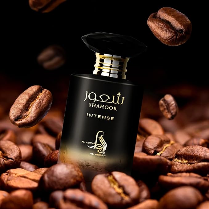 Shahoor Intense Unisex Eau De Parfum - Rich Coffee, Sweet Amaretto, and Warm Vanilla Notes | Luxurious and Long-Lasting Fragrance Made in Dubai (100ml, 3.4Oz)
