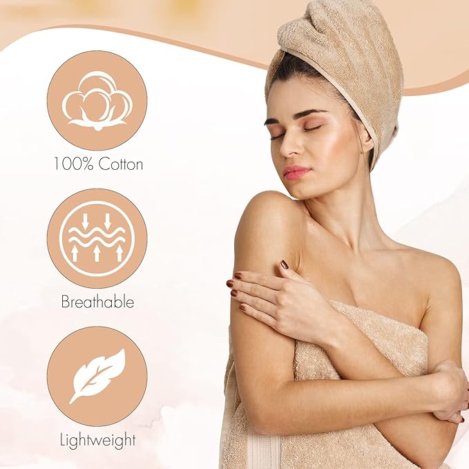 6-Pack Bath Towels - Lightweight - Extra Absorbent - 100% Cotton - Shower towels (Multi, 27 inchesx54 inches)