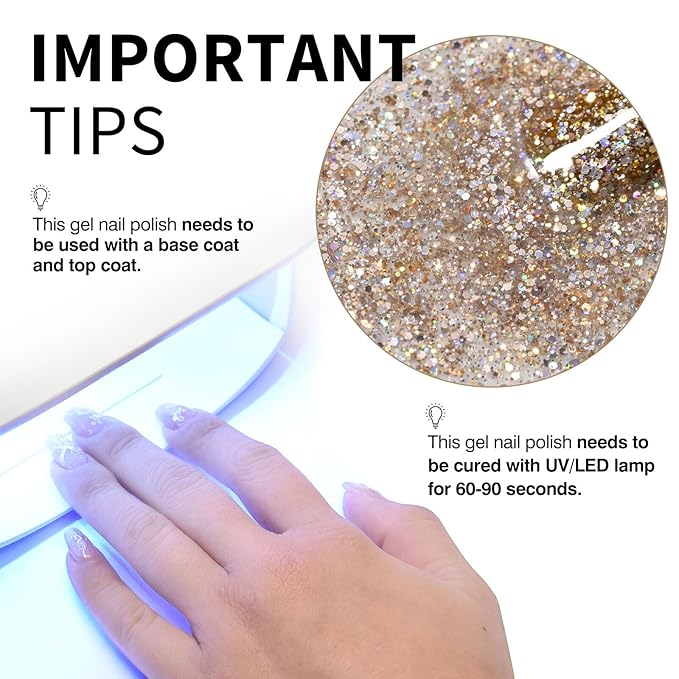 CANNI Glitter Gel Nail Polish 1pcs 9ml Soft Amber Sparkle Soak Off UV LED Nail Gel Dawn Crystal Flash Series Nail Art Manicure Salon DIY