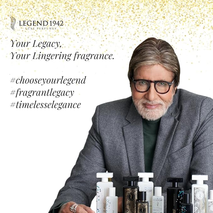 Luxe Perfumes by Amitabh Bachchan | Heritage White Long Lasting Perfume For Men & Women | Cologne - Woody Fragrance | Birthday Anniversary Husband Wife Gifts | Everyday Essentials | 100Ml