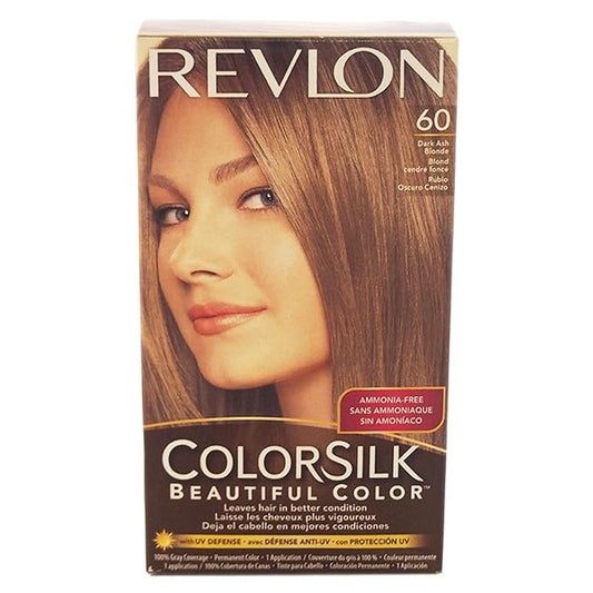 Revlon Colorsilk Hair Color 60 Dark Ash Blonde, Pack of 3