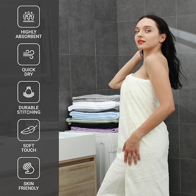 Oversized Bath Towels of 4, Extra Large Bath Sheets 35x70 Inches Quick Dry Towel for Bathroom, Ultra Soft Hotel Absorbent Towels Set for Spa Fitness-Beige