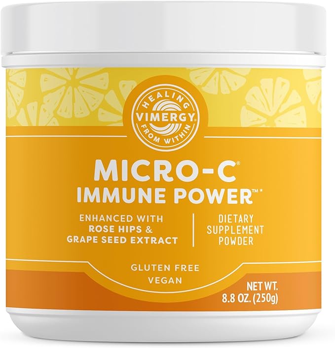 Vimergy Micro-C Immune Power TM *- 250g– 69 Servings – 2000mg/serving – Gentle Form – Antioxidant Phytonutrients – Immune & Nerve Support – Benefits Bone & Cartilage – Gluten-Free – Kosher – Vegan