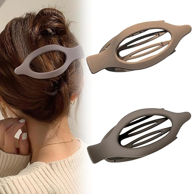 Flat Hair Clips for Women, Flat Claw Clips & Duckbill Hair Clips for Thick or Thin Hair, No-Slip Grip Hair Styling Accessories for Daily Use (Multicolor-E)