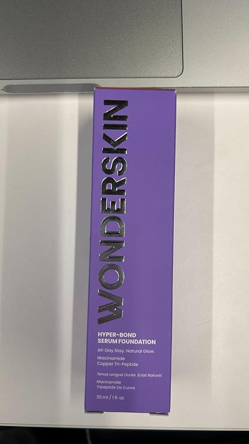 Wonderskin Hyper Bond All-Day Stay Serum Foundation – Waterproof, Transfer-Proof, 24HR Longwear Face Makeup with Niacinamide & Hyaluronic Acid – Lightweight, Natural Finish (Muse)