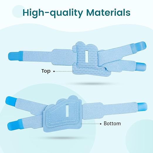 Hammer Toe Straightener Corrector Splint Brace for Women fit 2nd 3rd and 4th Toes - (L-Blue) - 1 Pair